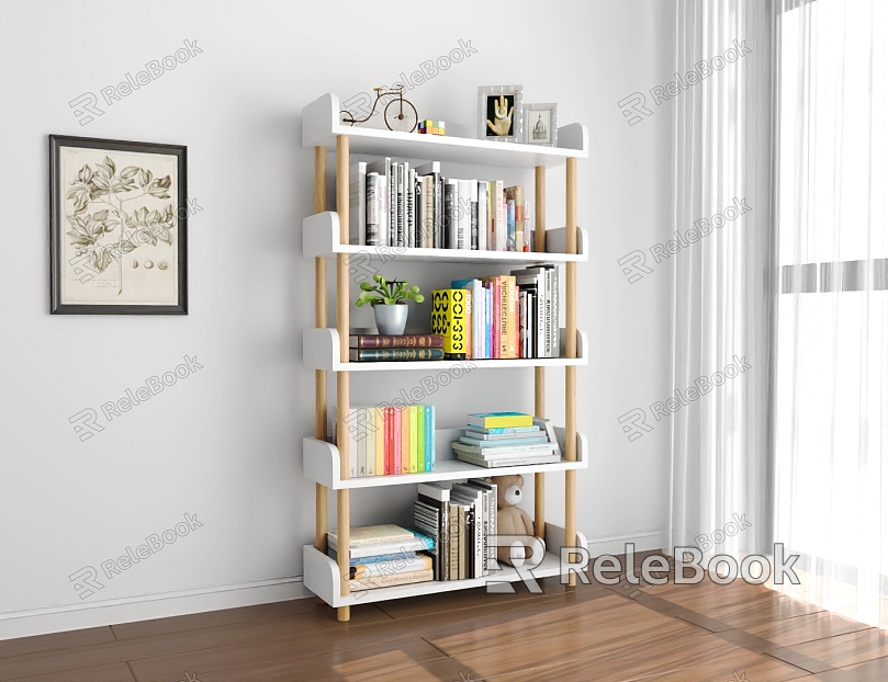 Bookshelf Storage Rack Data Rack Shelf model