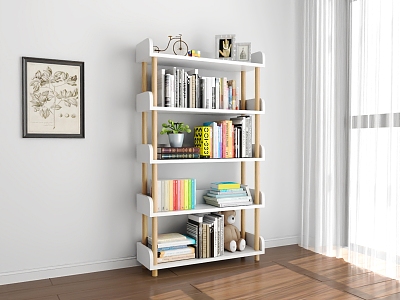 Bookshelf Storage Rack Data Rack Shelf model