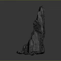 Dark Rock like Scenic Structure With Angular Edges And Irregular Texture 3d model