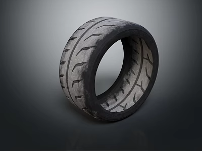 Car Tire Automotive Part With Durable Tread Pattern And Rubber Construction 3d model