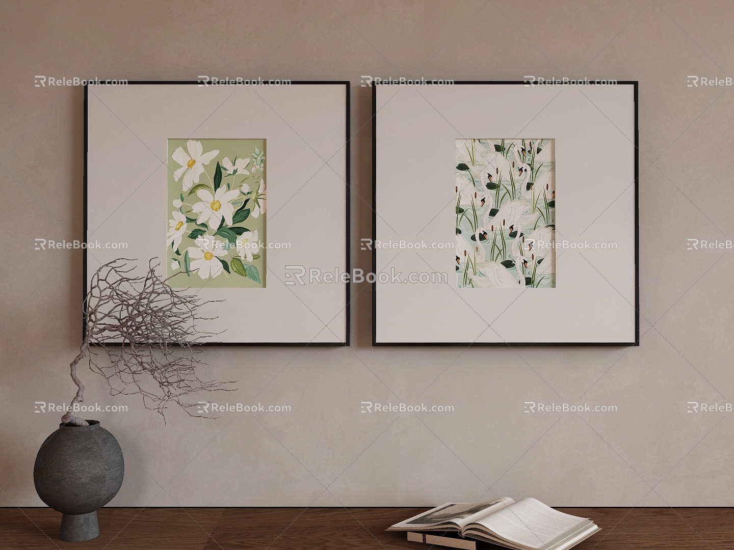 modern decorative painting 3d model