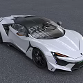 White Hypercar With Sleek Aerodynamic Design Black Roof And Striking Front Lights