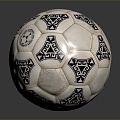 Modern football ball 3d model