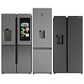 Modern Refrigerators in Various Styles With Stainless Steel Finish and Water Dispenser for Contemporary Kitchen