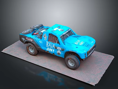 Blue Baja Buggy Off Road Truck Race Ready Vehicle With Off Road Design 3d model