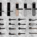 Modern Smart And Mechanical Door Handles In Black Gray And Gold Designs