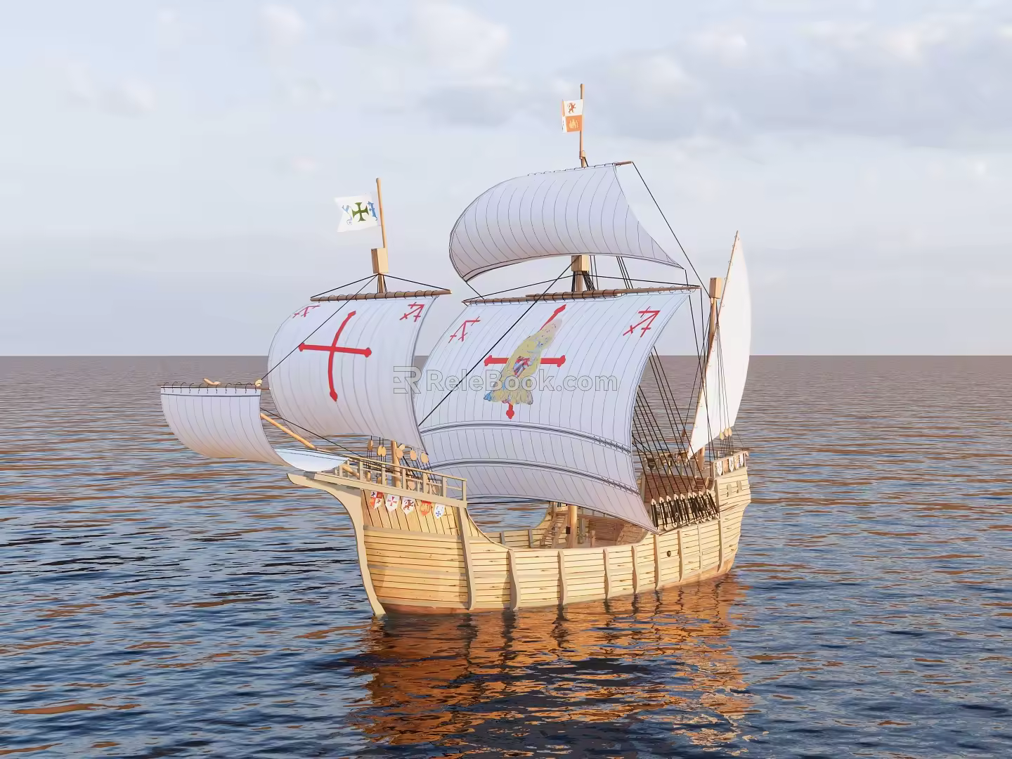 European classical sailing 3d model