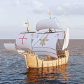 European classical sailing 3d model