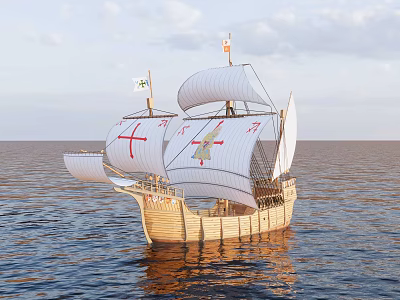 European classical sailing 3d model