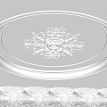 French European-style Ceiling French-style Gypsum Carved Ceiling French-style Carved Lamp Plate Gypsum Line Round Ceiling 3d model