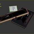 High Performance Computer RAM Module and CPU Chip with Red Heat Spreader and Green Substrate