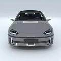 Gray Modern Sedan with Black Roof Sleek Exterior Multi Spoke Wheels and LED Headlights