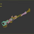 Fantasy Role Creature Themed Decorative Weapon Design With Intricate Details