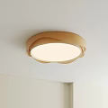 Modern Circular Beige Ceiling Light With Soft Wrapped Design And Bright Illumination 3d model