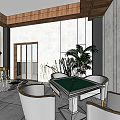 Elegant Hotel Guest Room Interior With Wooden Decor Sofa Coffee Table And Fireplace