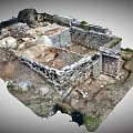 Ancient Ruins Site Featuring Stone Walls Stone Blocks And Foundation Structure 3d model
