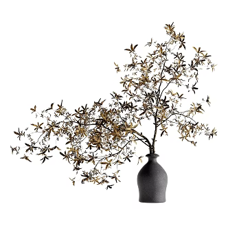 Quiet Wind Vase Flower Art Quiet Wind Potted Plant 3d model