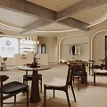 Serene Yoga Studio Interior Design With Wooden Tables Chairs And Clothing Rack Decorative Plants