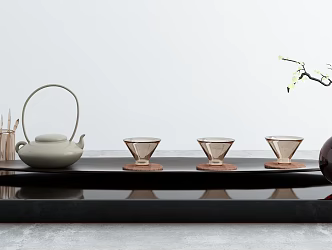 New Chinese Tea Set Tea Set 3d model