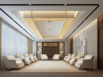 New Chinese Reception Room 3d model