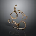 Ancient Metal Handcuffs With Linked Chains As Historical Weapon Artifact