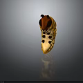 Cartoon Caterpillar Character Design With Yellow Body Black Spots Red Head And Small Antennae