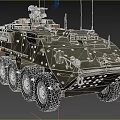Advanced Military Armored Vehicle With Six Wheel Design And Camouflage Paint