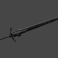 Ornate Medieval Sword With Carved Hilt And Intricate Metal Blade Design