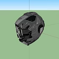 Carbon-based tactical helmet 3d model