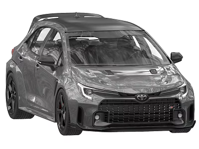Toyota Sporty Hatchback Car With Sleek Black Roof Aggressive Grille And Performance Wheels 3d model