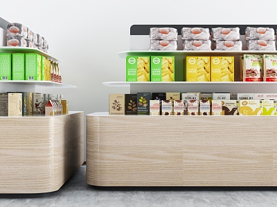 Modern shelf supermarket island cabinet model