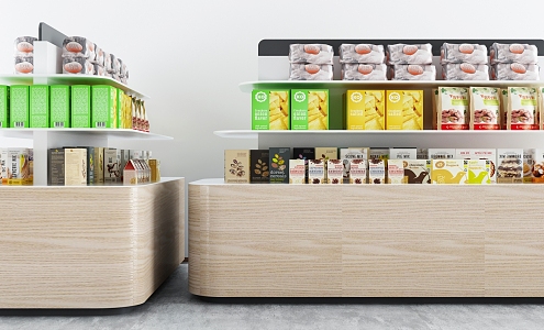 Island cabinet in supermarket 3d model