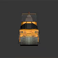 Yellow Road Roller With Dual Large Rollers Cab And Warning Light