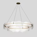Modern White Cloud Shaped Chandelier with Layered Design and Soft Illumination for Interior
