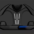 Modern Black Base With Blue Elongated Bar Electronic Device Component Structure