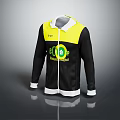 Yellow And Black Hoodie With Green BIO MAP Environment Logo And White Accents