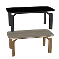 Antique Style Elephant Leg Table Silent Style Table Cream Style Table Solid Wood Table Rock Plate Table 3d model