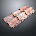 Traditional Wavy Red Ceramic Clay Roof Tiles for Household Roof Covering and Decoration