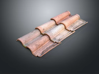 Broken tiles, rubble, broken tiles, daily necessities 3d model