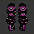 Pink And Black Roller Skates With Shiny Wheels For Recreational Sports Use