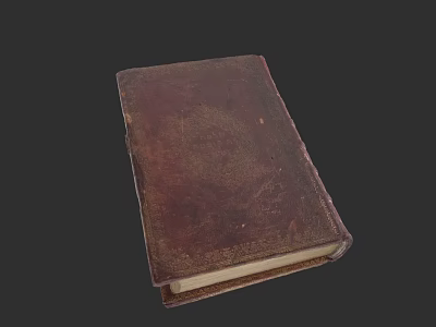 Cultural Art Exhibition Hall Showcasing Antique Book With Vintage Leather Cover 3d model