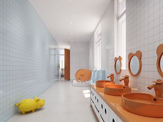 Modern Toilet Kindergarten Children's Toilet 3d model