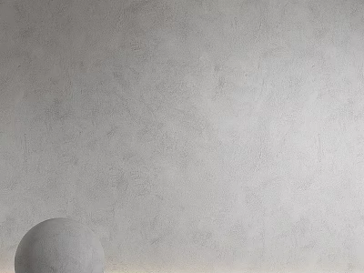 Textured Gray Wall And Smooth Gray Sphere Components Interior Design Elements 3d model
