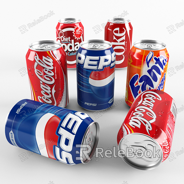 Modern Beverage Cans Coke model