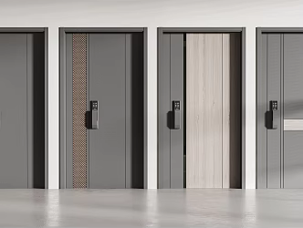 Modern security door 3d model