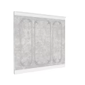Light Gray Wall Panels With Decorative Carved Patterns Vertically Arranged 3d model