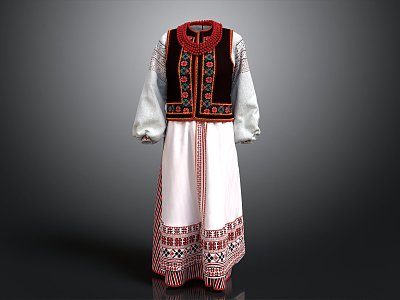 ethnic minority costume performance costume dance costume special costume traditional costume dance costume 3d model