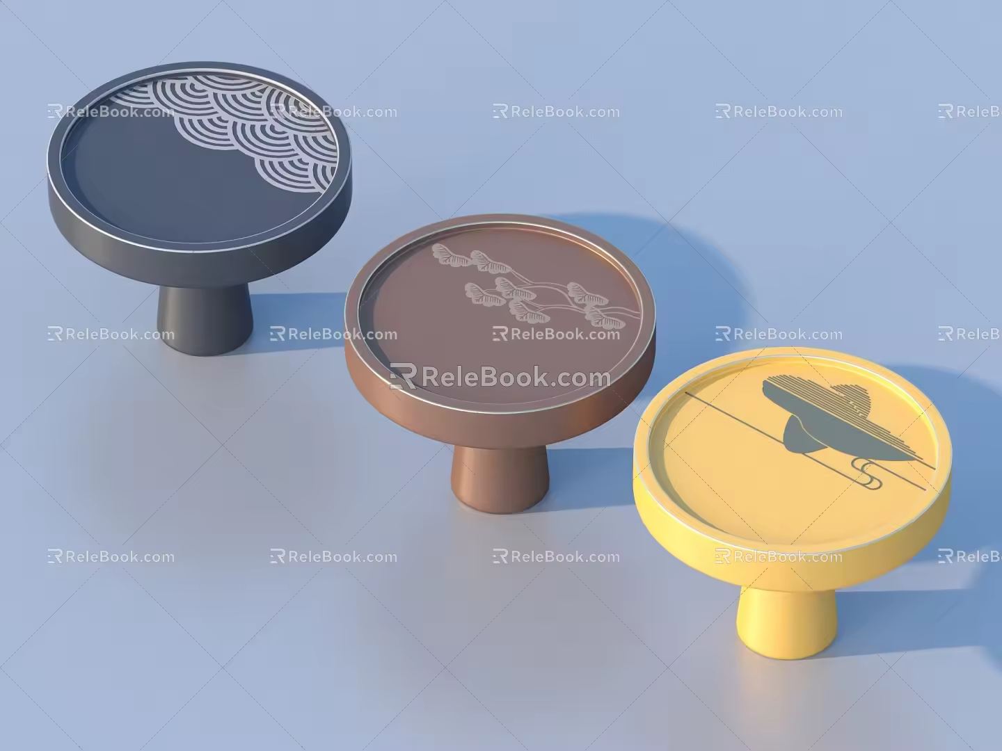 Door handle hardware 3d model