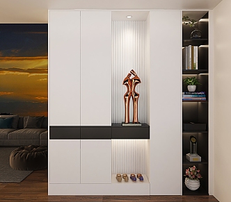 Shoe Cabinet Entrance Cabinet 3d model