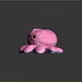 Soft Pink Octopus Plush Toy With Cute Smiling Face And Tentacles